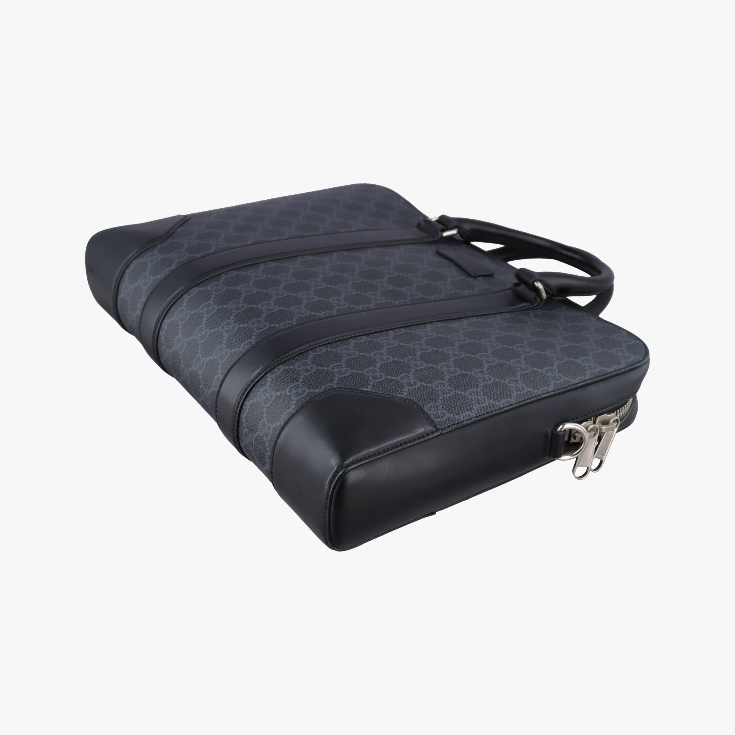 Guccissima Black PVC coated canvas×Leather 474135 I025488356グッチシマ ブラック PVCコーティングキャンバス×レザー 474135 I025488356