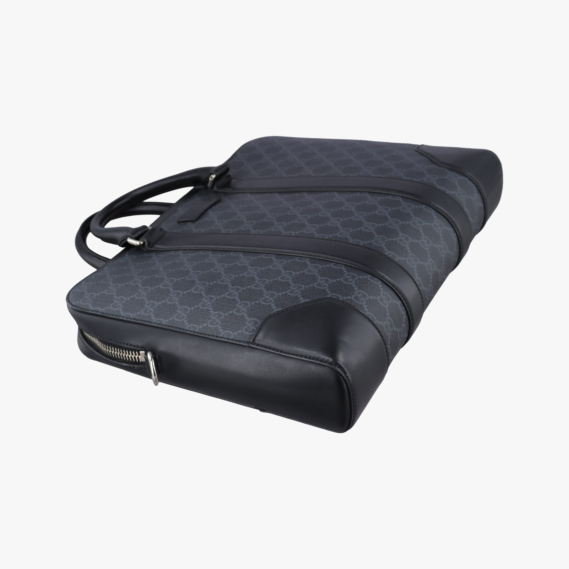 Guccissima Black PVC coated canvas×Leather 474135 I025488356グッチシマ ブラック PVCコーティングキャンバス×レザー 474135 I025488356