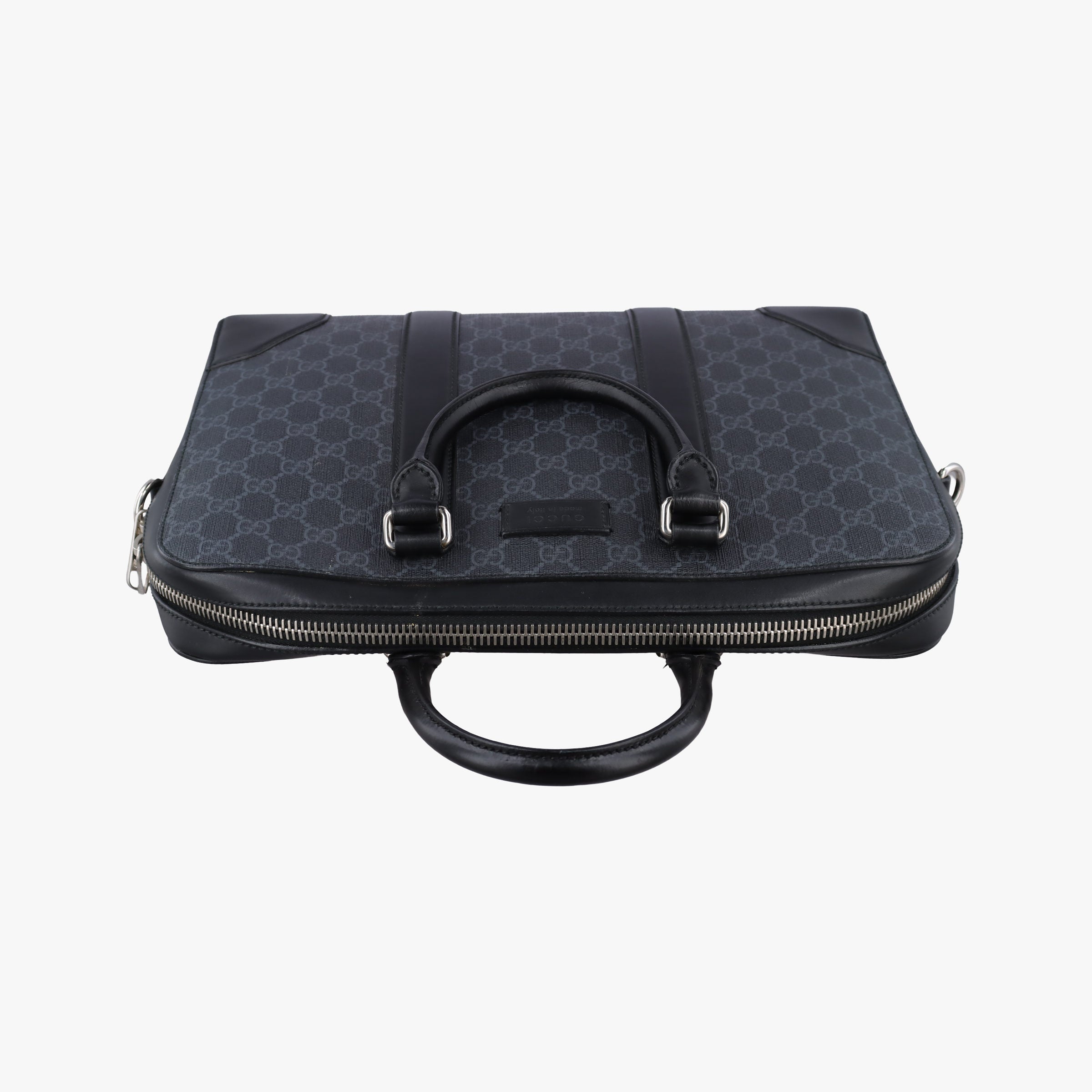 Guccissima Black PVC coated canvas×Leather 474135 I025488356グッチシマ ブラック PVCコーティングキャンバス×レザー 474135 I025488356