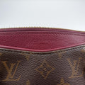 Pre-owned Louis Vuitton PALLAS brown×RAISIN Monogram Canvas×calf leather M41599 shoulderbag | stylenewstar