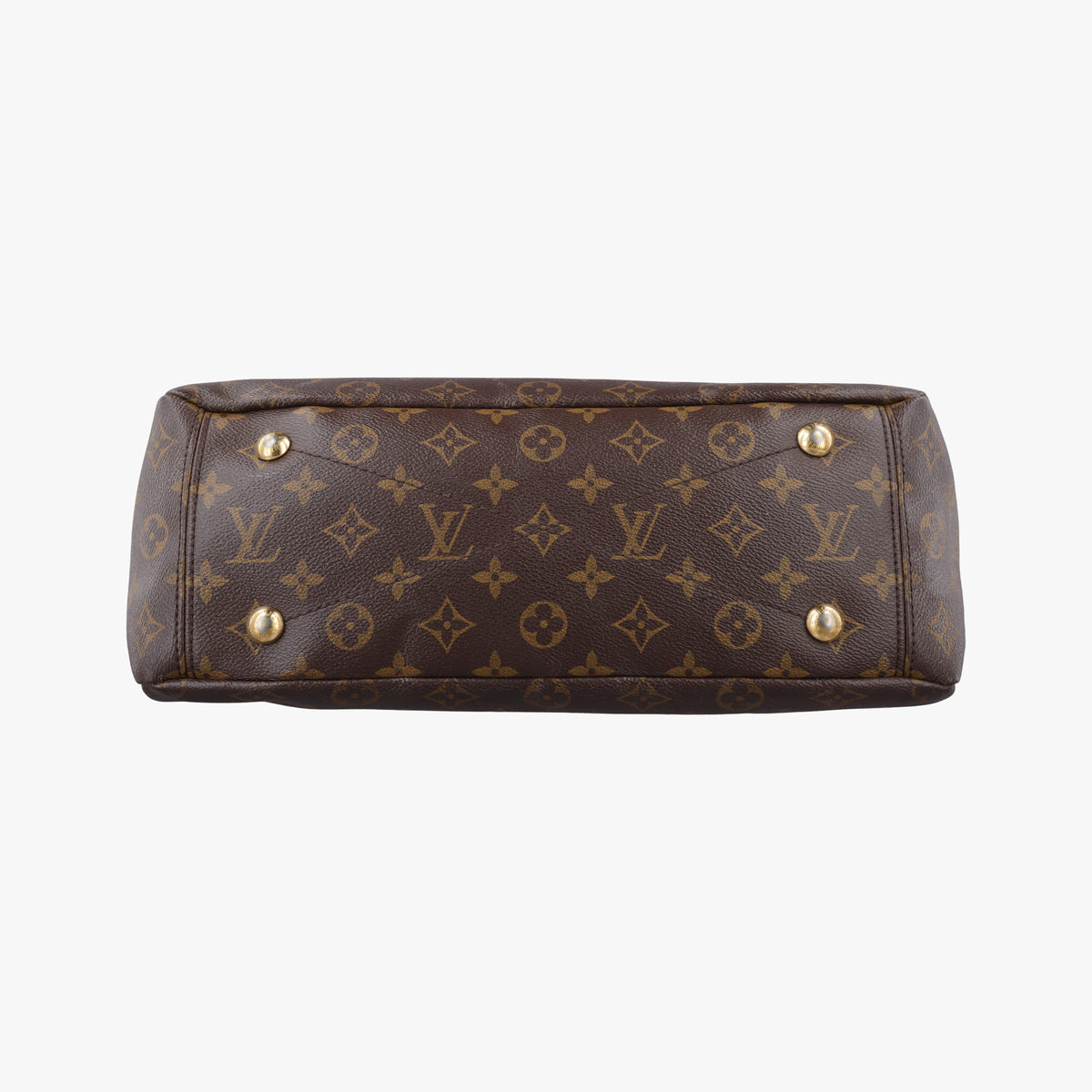 Pre-owned Louis Vuitton PALLAS brown×RAISIN Monogram Canvas×calf leather M41599 shoulderbag | stylenewstar