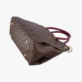 Pre-owned Louis Vuitton PALLAS brown×RAISIN Monogram Canvas×calf leather M41599 shoulderbag | stylenewstar