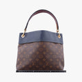 Vintage Louis Vuitton Tuileries Bezas Brown×Navy Monogram Canvas×calf leather M43154 shoulderbag | stylenewstar