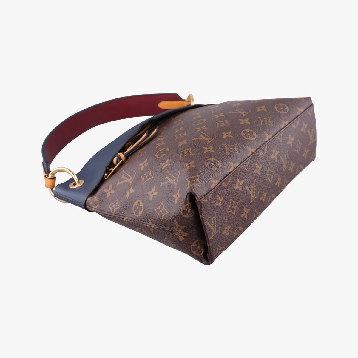 Vintage Louis Vuitton Tuileries Bezas Brown×Navy Monogram Canvas×calf leather M43154 shoulderbag | stylenewstar