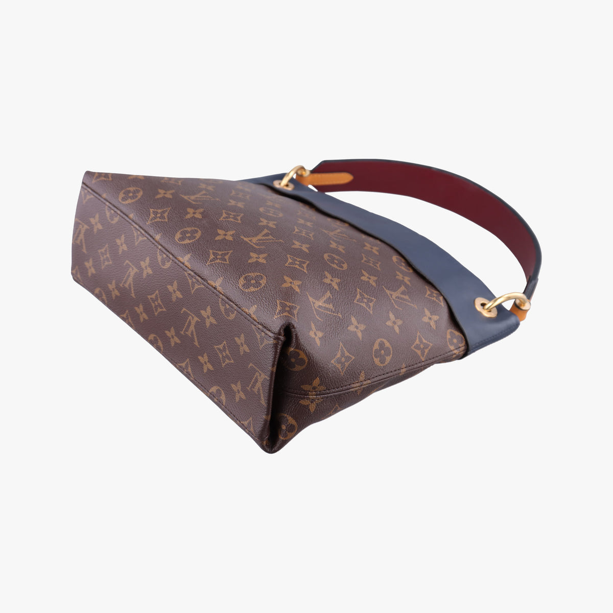 Vintage Louis Vuitton Tuileries Bezas Brown×Navy Monogram Canvas×calf leather M43154 shoulderbag | stylenewstar