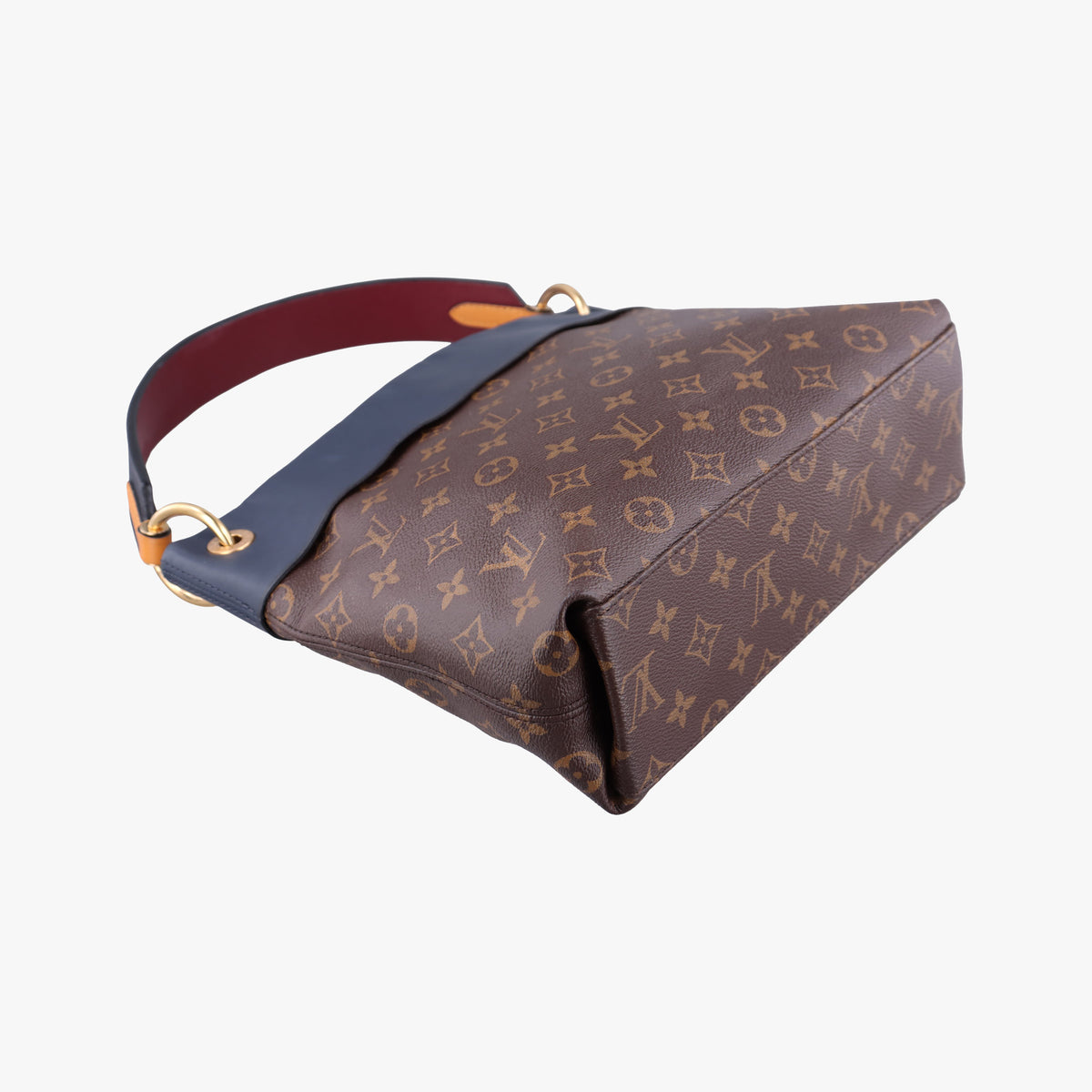 Vintage Louis Vuitton Tuileries Bezas Brown×Navy Monogram Canvas×calf leather M43154 shoulderbag | stylenewstar