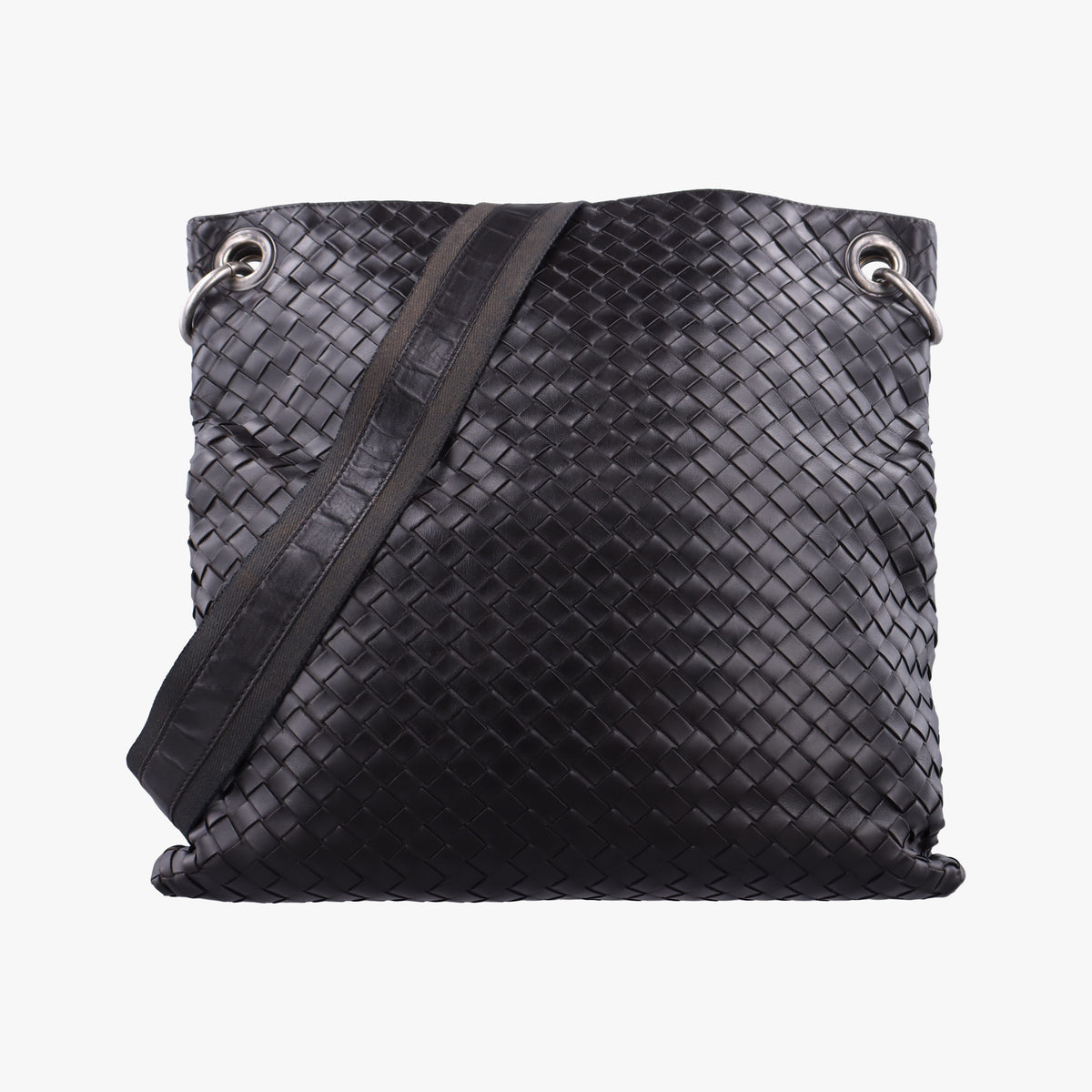 Pre-owned Bottega Veneta Intrecciato Brown lambskin  shoulderbag | stylenewstar