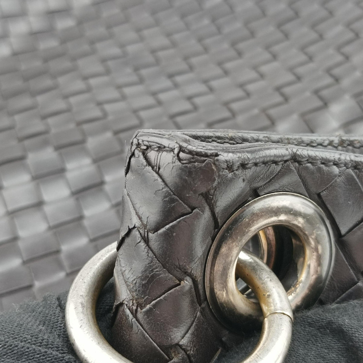 Pre-owned Bottega Veneta Intrecciato Brown lambskin  shoulderbag | stylenewstar