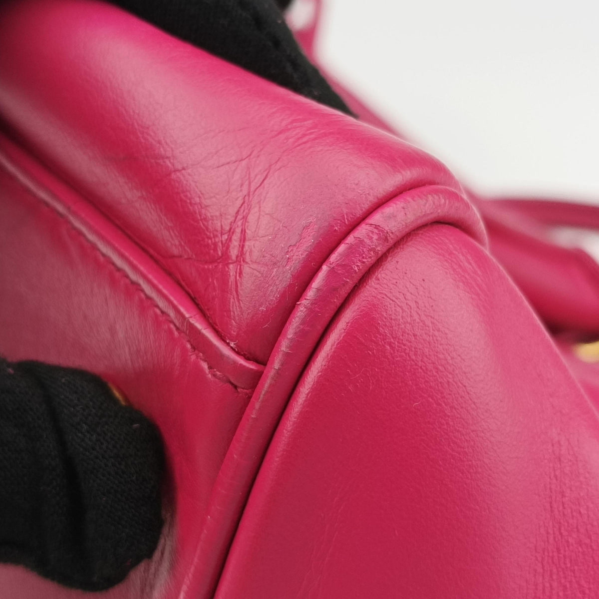 Pre-owned Yves Saint Laurent CLASSIC DUFFEL Rose Leather 314704 shoulderbag | stylenewstar