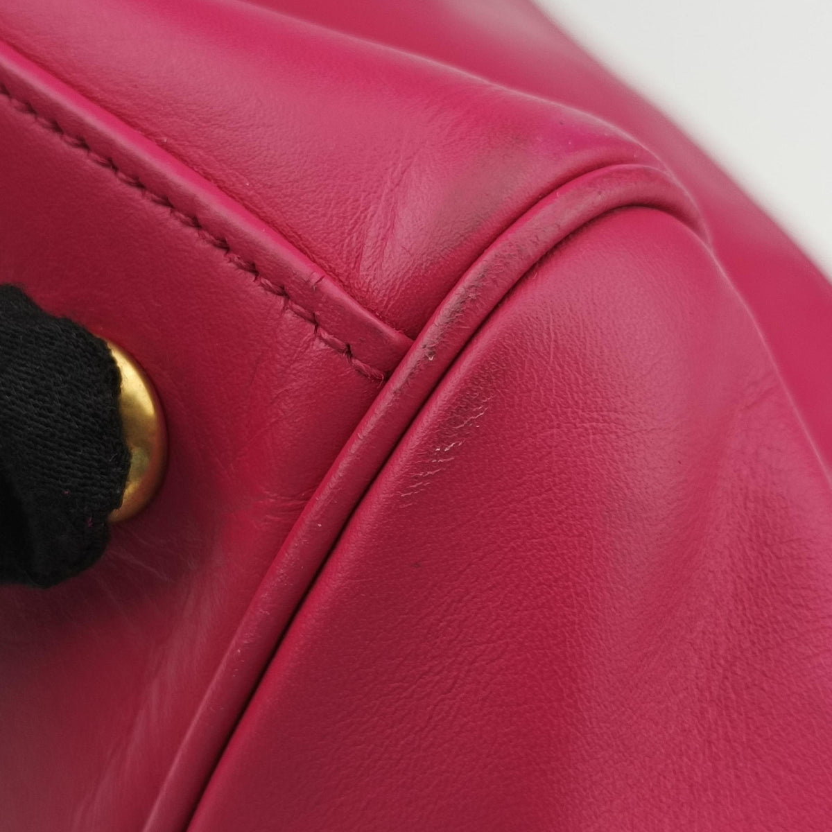 Pre-owned Yves Saint Laurent CLASSIC DUFFEL Rose Leather 314704 shoulderbag | stylenewstar