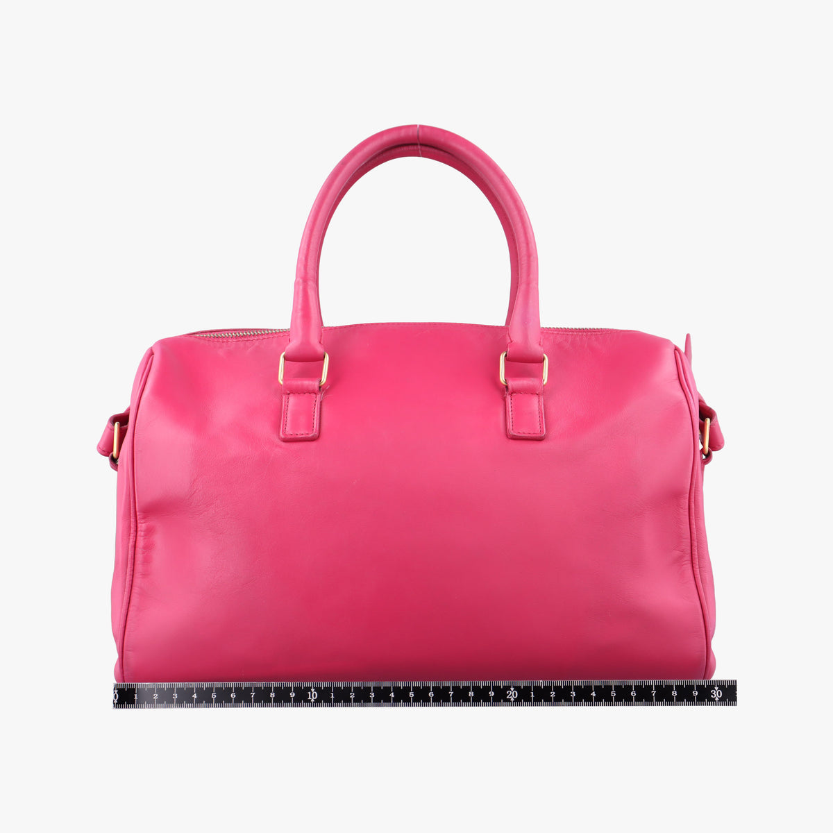 Pre-owned Yves Saint Laurent CLASSIC DUFFEL Rose Leather 314704 shoulderbag | stylenewstar