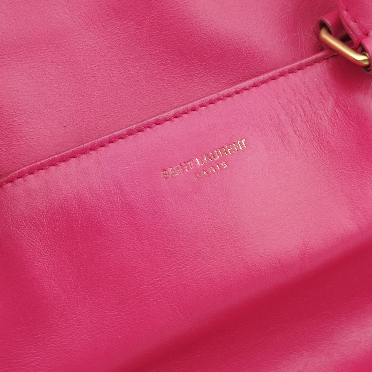 Pre-owned Yves Saint Laurent CLASSIC DUFFEL Rose Leather 314704 shoulderbag | stylenewstar