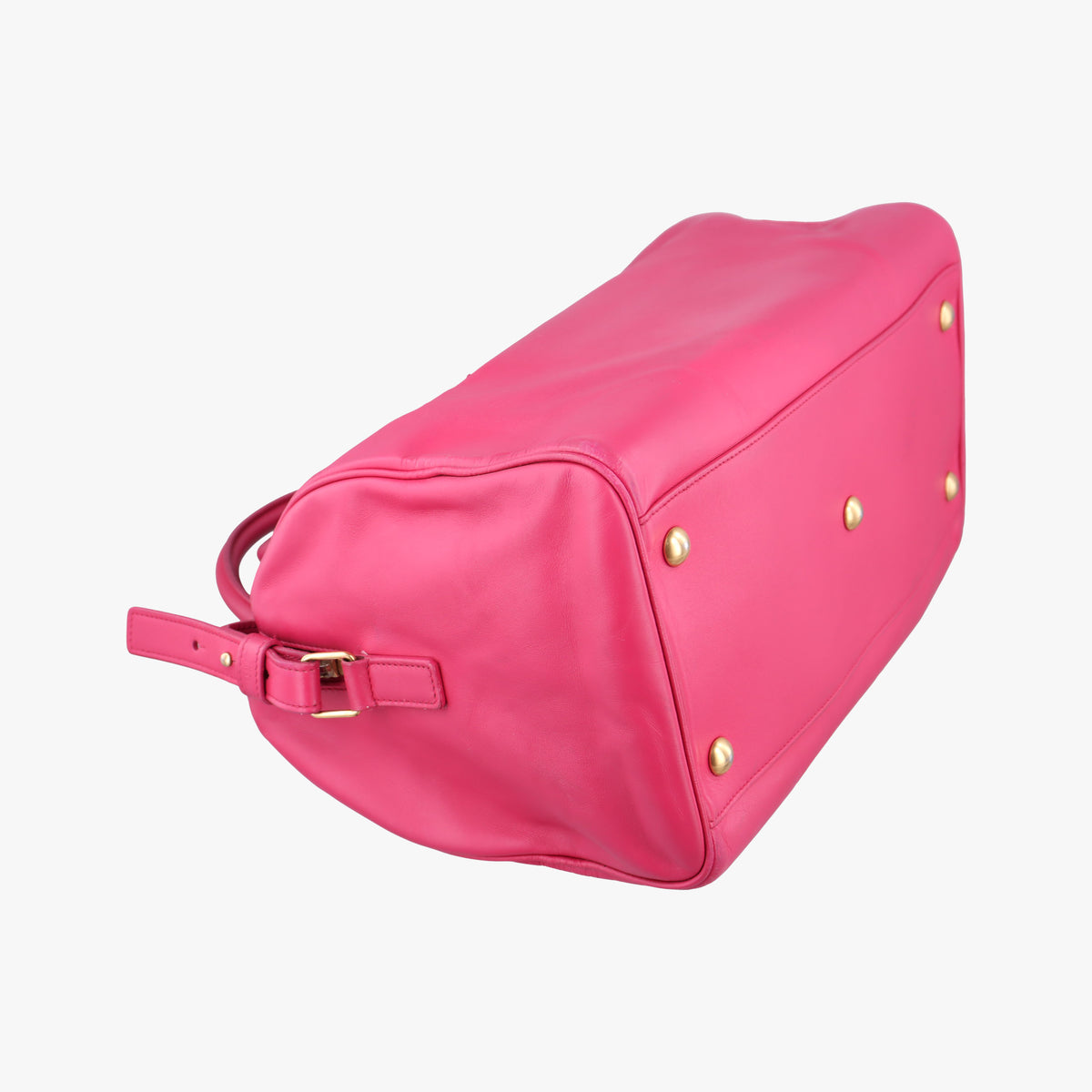 Pre-owned Yves Saint Laurent CLASSIC DUFFEL Rose Leather 314704 shoulderbag | stylenewstar