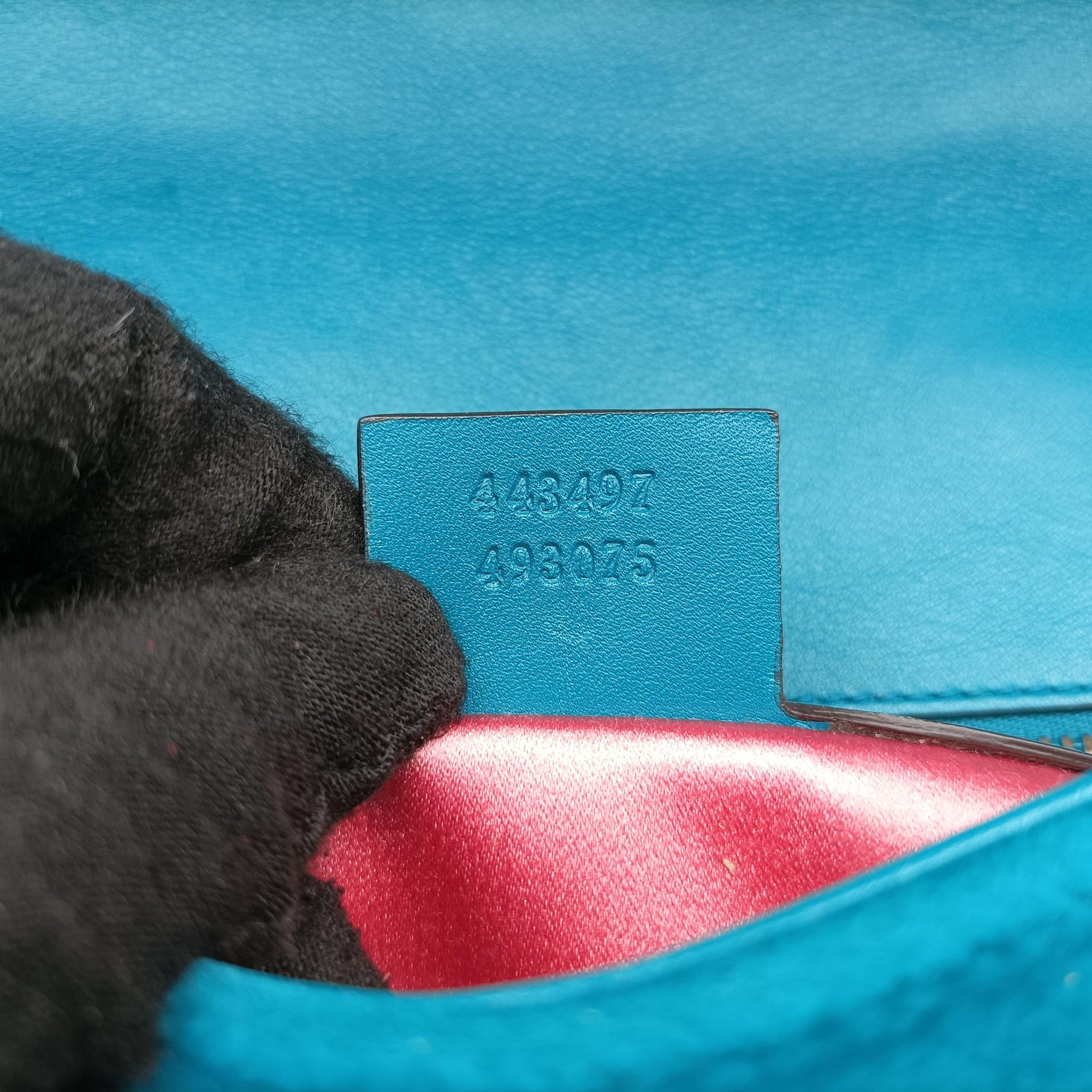 GG Marmont Blue velour 443497 F022343874GGマーモント ブルー ベロア 443497 F022343874