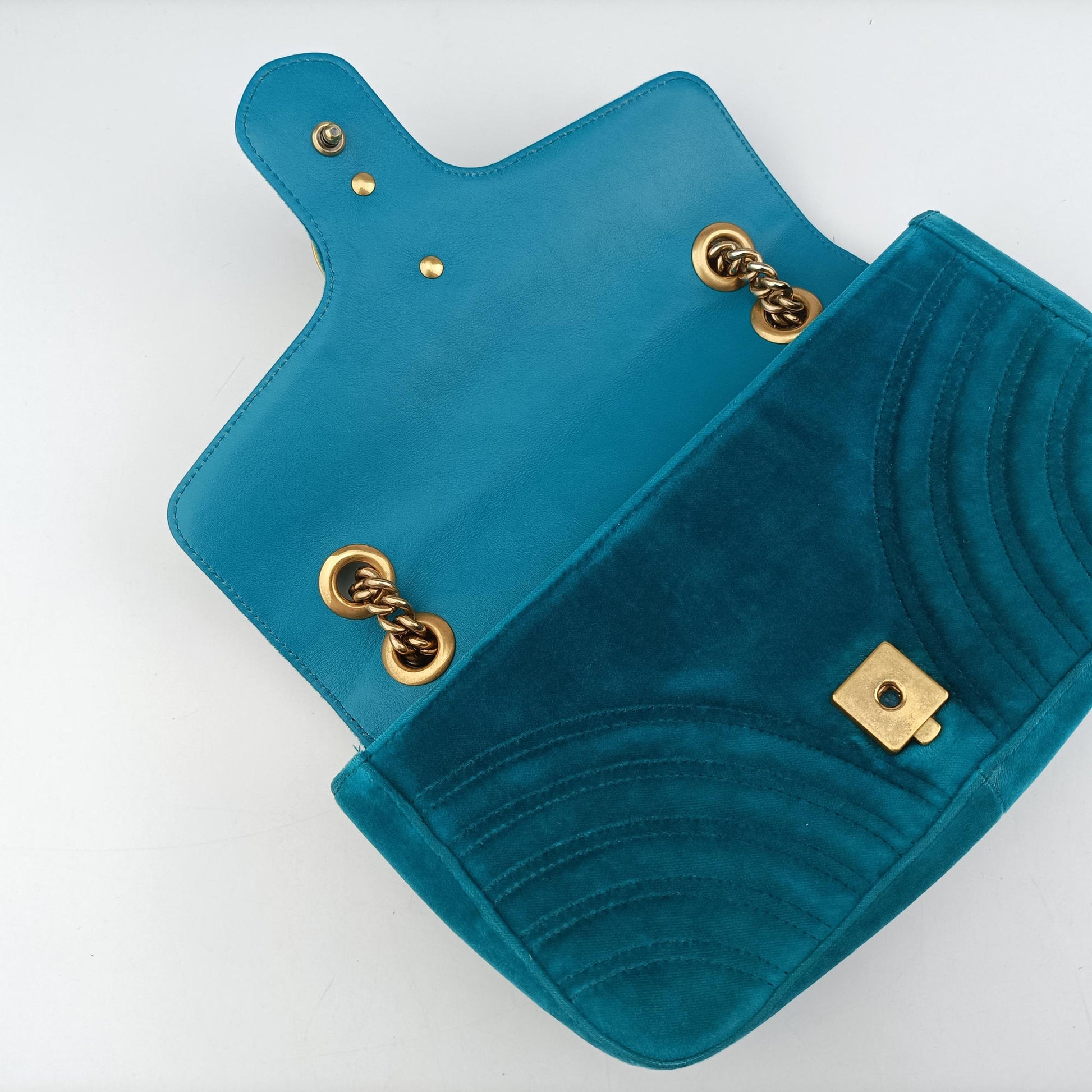 GG Marmont Blue velour 443497 F022343874GGマーモント ブルー ベロア 443497 F022343874