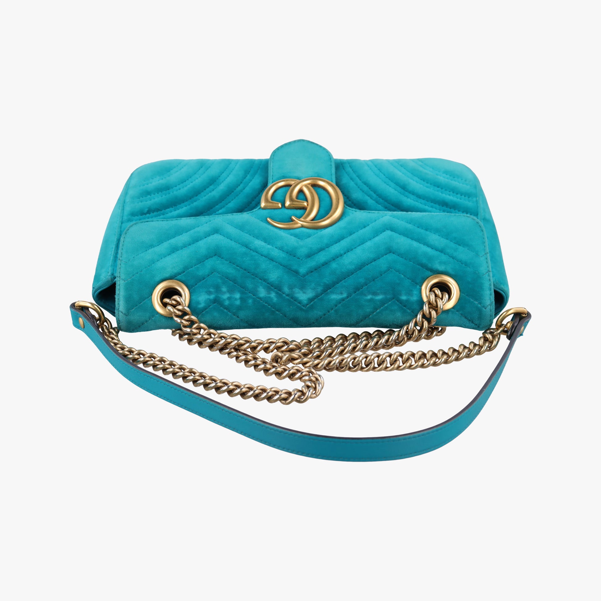 GG Marmont Blue velour 443497 F022343874GGマーモント ブルー ベロア 443497 F022343874