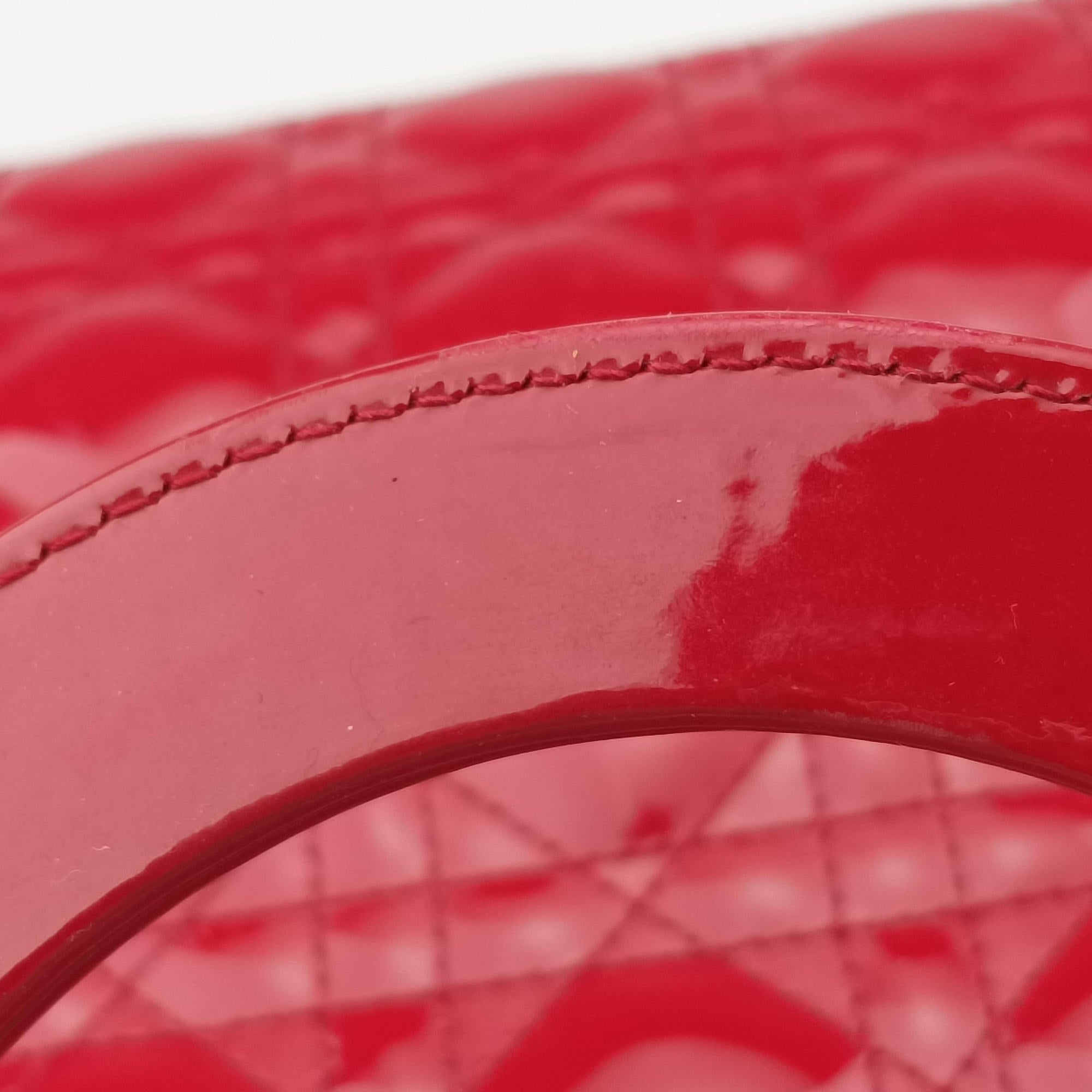 Lady Dior Red patent 16-BO-0152レディディオール レッド パテント 16-BO-0152