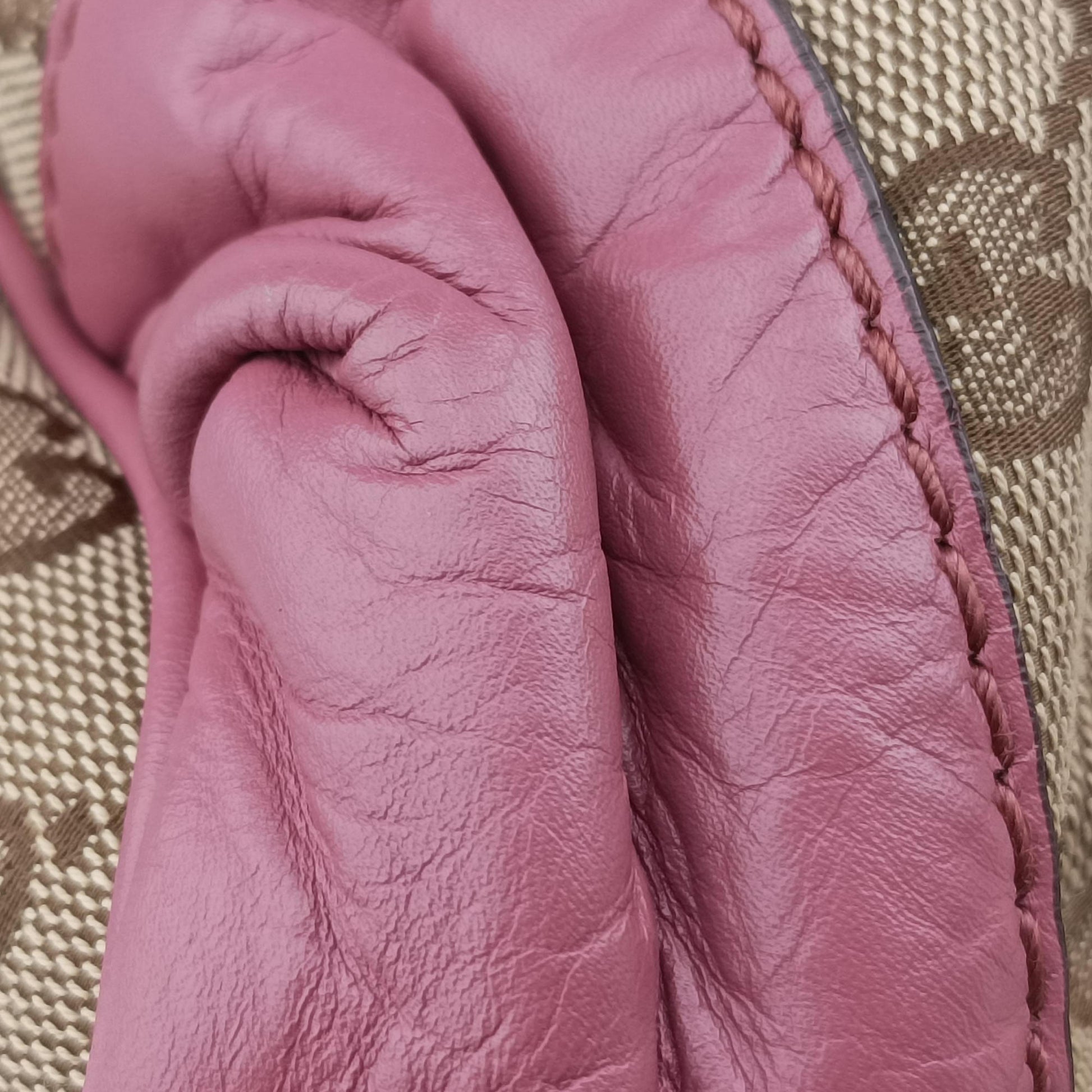 Sukey Beige × Pink Canvas×Leather 247902 H013146544スーキー ベージュ x ピンク キャンバス×レザー 247902 H013146544