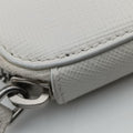 Triangle Logo Plate White SAFFIANO Leather 1NR015 234トライアングルロゴ ホワイト サフィアーノレザー 1NR015 234