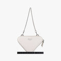 Triangle Logo Plate White SAFFIANO Leather 1NR015 234トライアングルロゴ ホワイト サフィアーノレザー 1NR015 234