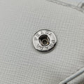 Triangle Logo Plate White SAFFIANO Leather 1NR015 234トライアングルロゴ ホワイト サフィアーノレザー 1NR015 234