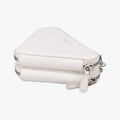 Triangle Logo Plate White SAFFIANO Leather 1NR015 234トライアングルロゴ ホワイト サフィアーノレザー 1NR015 234