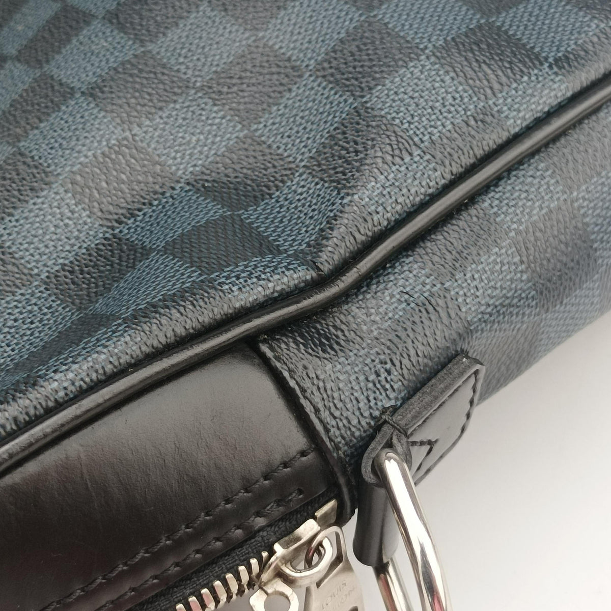 Porte-Documents Business Cobalt×Noir Damier canvas N41347 FL0164ポルトドキュマン ビジネス コバルト×ノワール ダミエ キャンバス N41347 FL0164