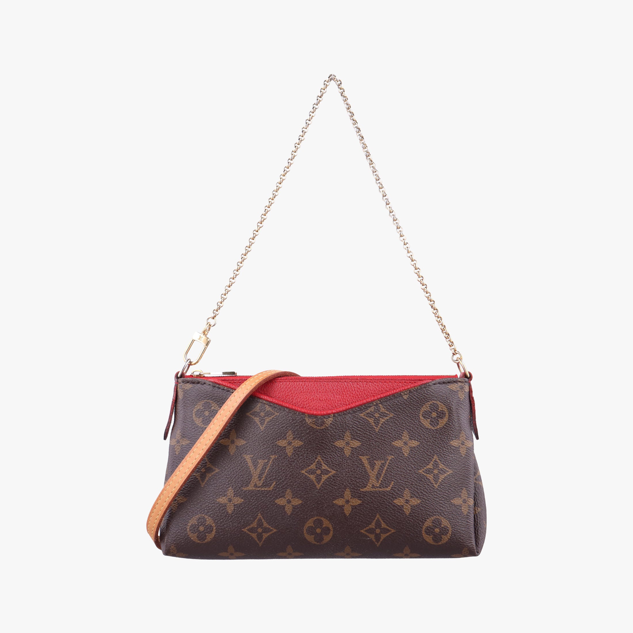 PALLAS Clutch brown×CERISE Monogram Canvas×calf leather M41638 CA1138パラス クラッチ モノグラム/ブラウン×スリーズ モノグラムキャンバス×カーフレザー M41638 CA1138