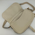 Pre-owned Gucci Tassel Handmade Medium Flap White Leather 263954 shoulderbag | stylenewstar