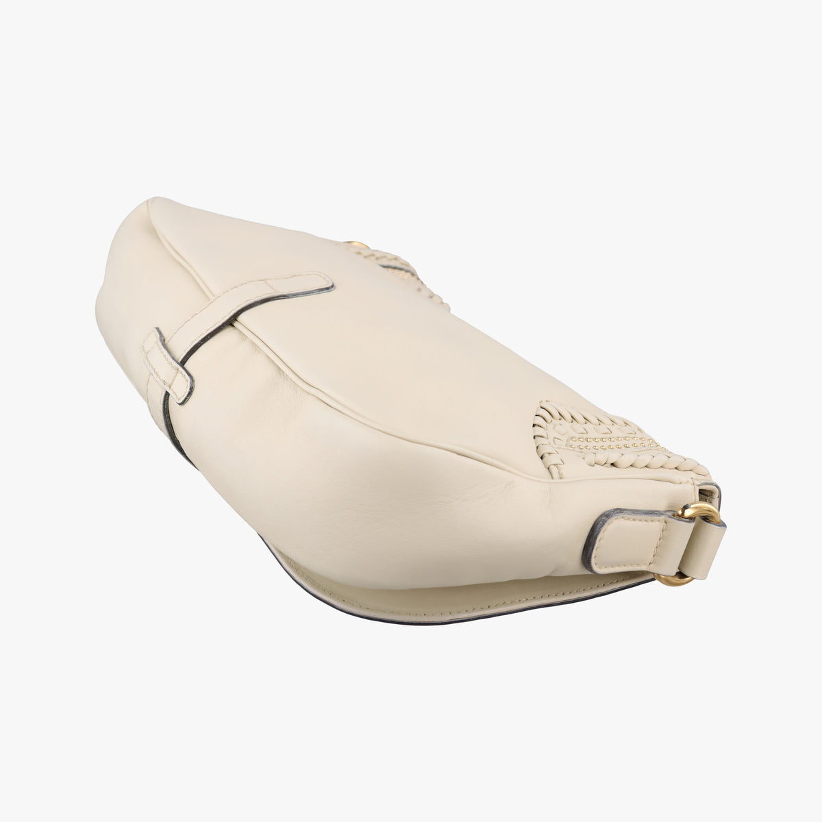 Pre-owned Gucci Tassel Handmade Medium Flap White Leather 263954 shoulderbag | stylenewstar