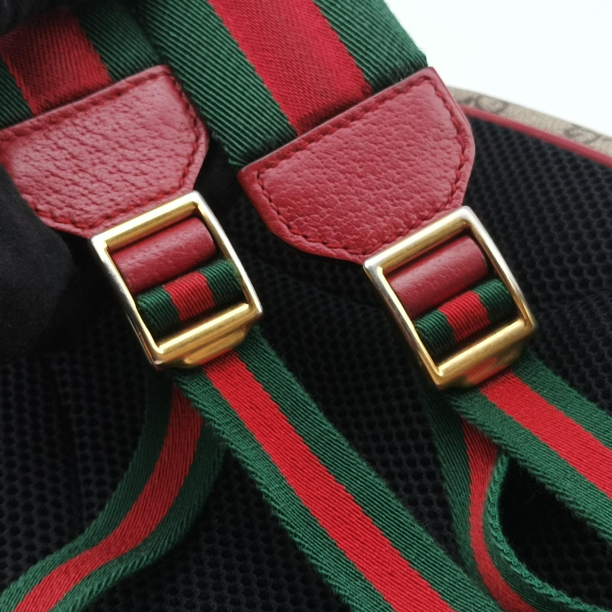 Pre-owned Gucci GG Supreme Bosco dog print beige×Multicolour PVC coated canvas×Leather 495621 backpack/rucksack | stylenewstar