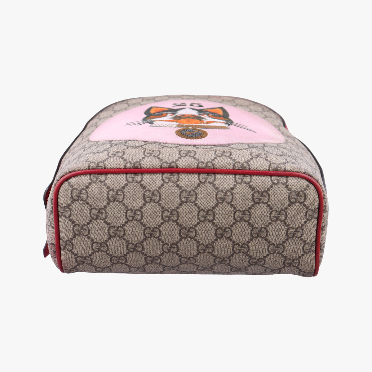 Pre-owned Gucci GG Supreme Bosco dog print beige×Multicolour PVC coated canvas×Leather 495621 backpack/rucksack | stylenewstar