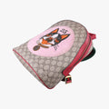 Pre-owned Gucci GG Supreme Bosco dog print beige×Multicolour PVC coated canvas×Leather 495621 backpack/rucksack | stylenewstar