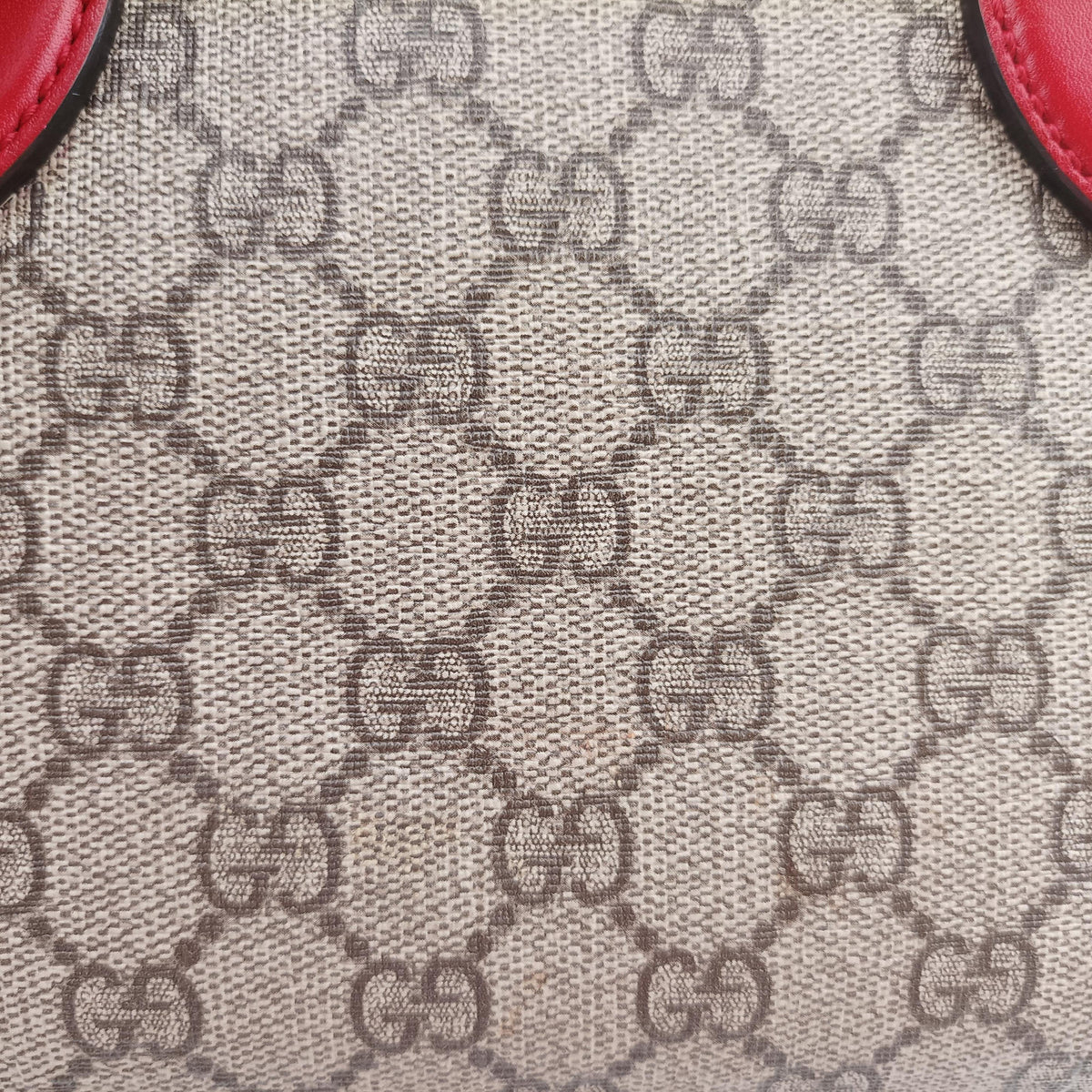 GG SUPREME beige×red×pink PVC coated canvas×Leather 409529 I019122646GGスプリーム ベージュ×レッド×ピンク PVCコーティングキャンバス×レザー 409529 I019122646