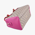 GG SUPREME beige×red×pink PVC coated canvas×Leather 409529 I019122646GGスプリーム ベージュ×レッド×ピンク PVCコーティングキャンバス×レザー 409529 I019122646