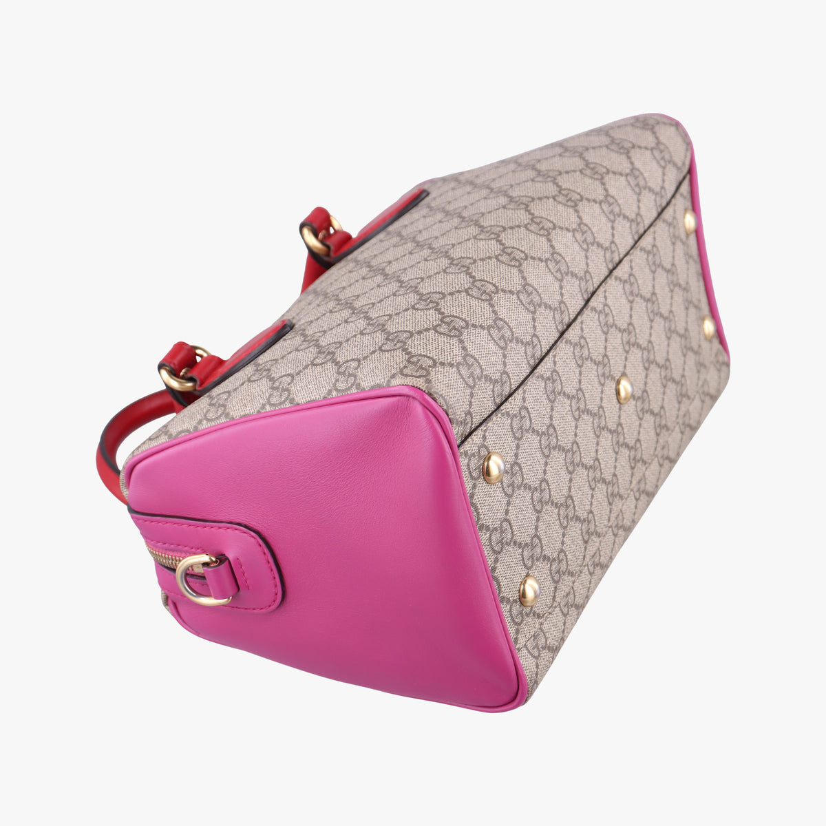 GG SUPREME beige×red×pink PVC coated canvas×Leather 409529 I019122646GGスプリーム ベージュ×レッド×ピンク PVCコーティングキャンバス×レザー 409529 I019122646
