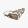 Pre-owned Gucci New Jackie Brown×White PVC coated canvas×Leather 203494 handbag | stylenewstar