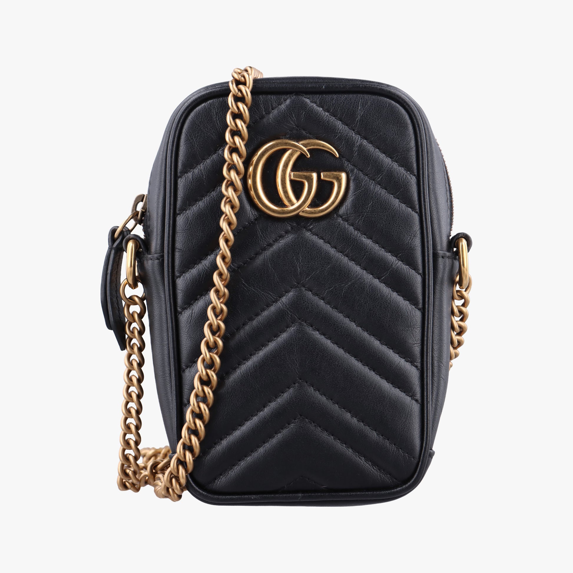 GG Marmont Black Leather 598597 GGマーモント ブラック レザー 598597 