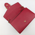 Pre-owned Gucci GG Marmont Red Leather 401232 shoulderbag | stylenewstar