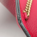 Pre-owned Gucci GG Marmont Red Leather 401232 shoulderbag | stylenewstar