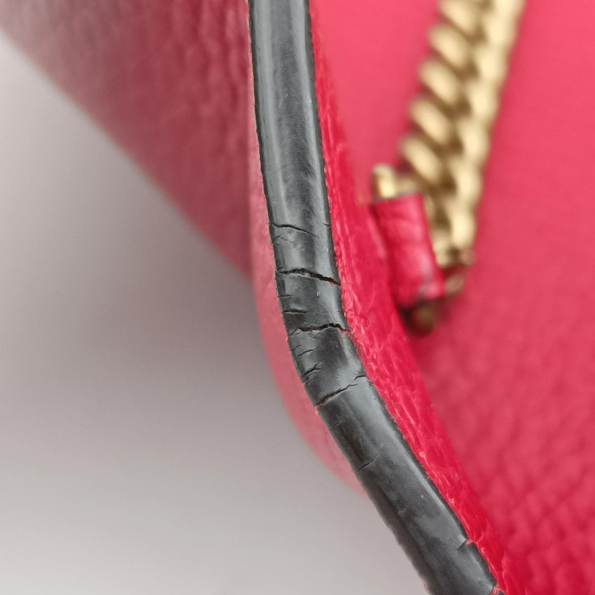 Pre-owned Gucci GG Marmont Red Leather 401232 shoulderbag | stylenewstar