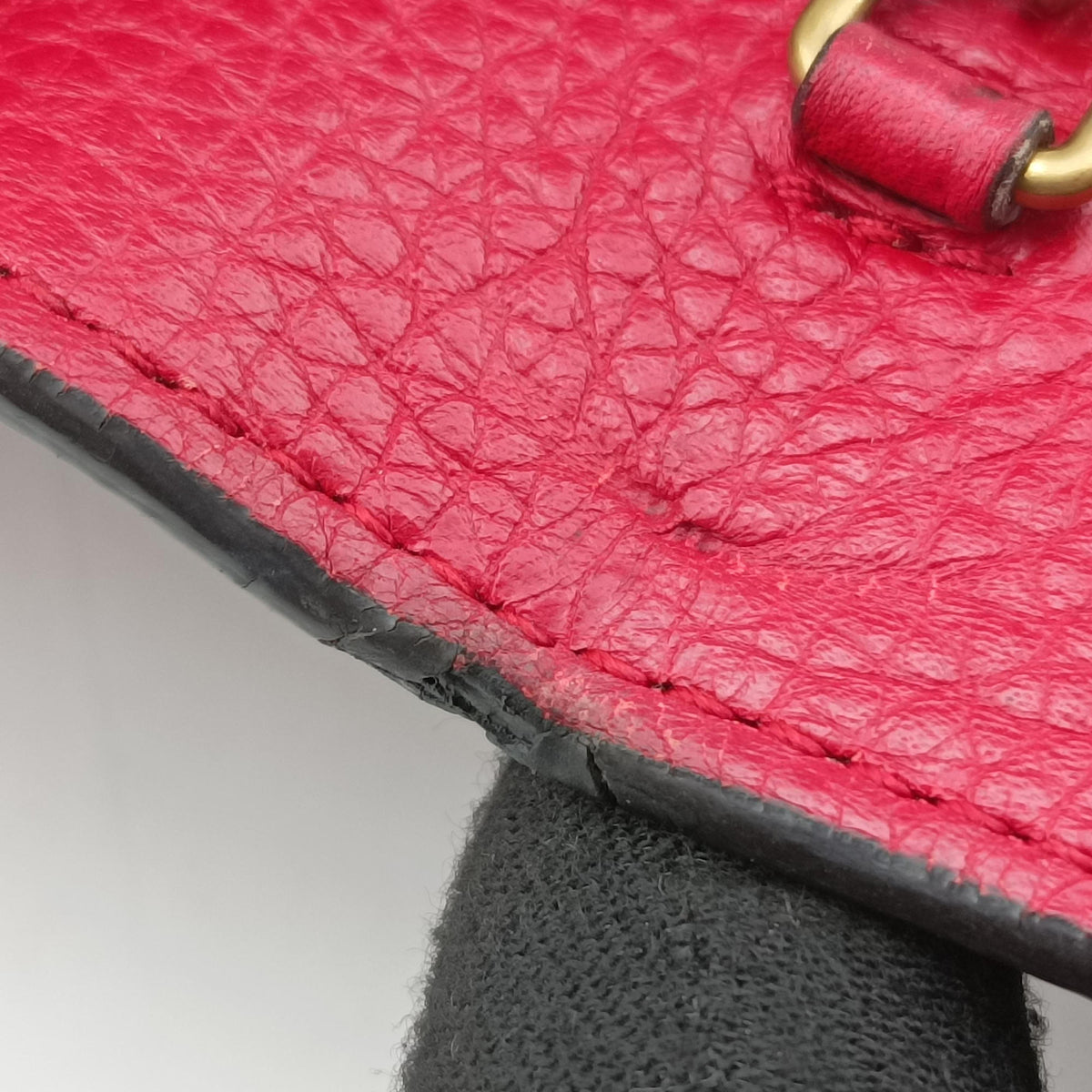 Pre-owned Gucci GG Marmont Red Leather 401232 shoulderbag | stylenewstar