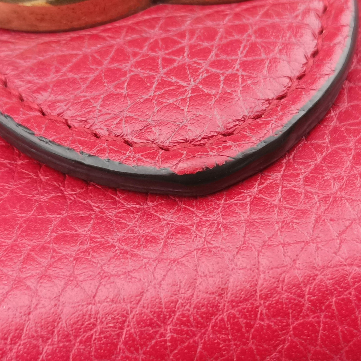 Pre-owned Gucci GG Marmont Red Leather 401232 shoulderbag | stylenewstar