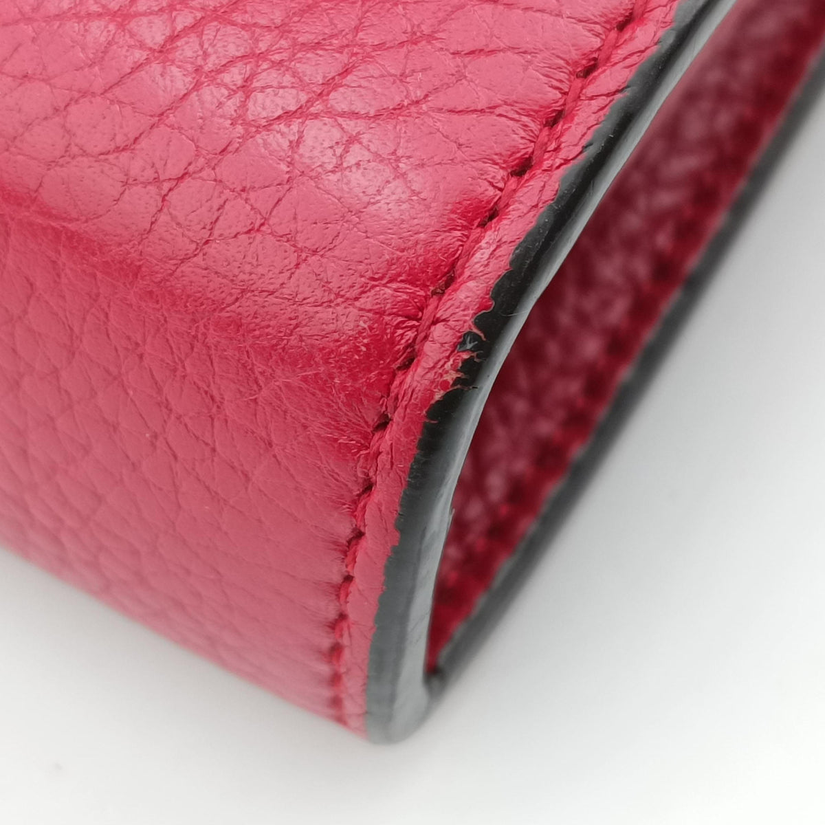 Pre-owned Gucci GG Marmont Red Leather 401232 shoulderbag | stylenewstar