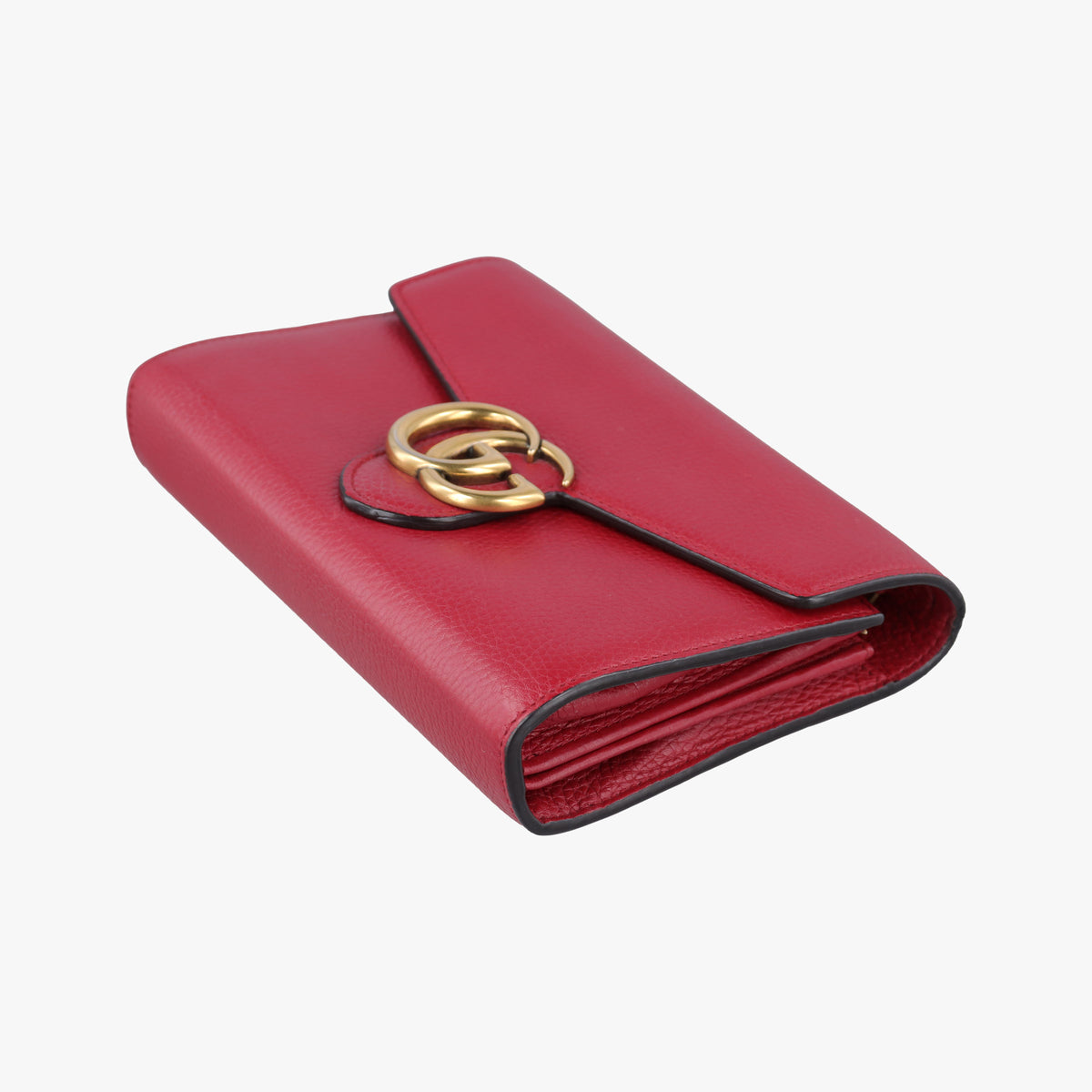 Pre-owned Gucci GG Marmont Red Leather 401232 shoulderbag | stylenewstar