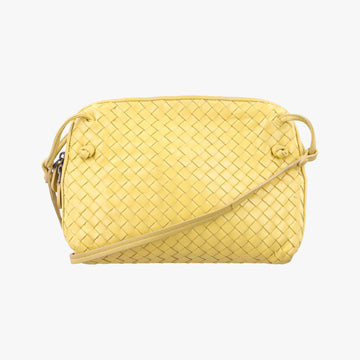NODINI Intrecciato Yellow lambskin B01544145Jノディーニ イントレチャート イエロー ラムスキン B01544145J