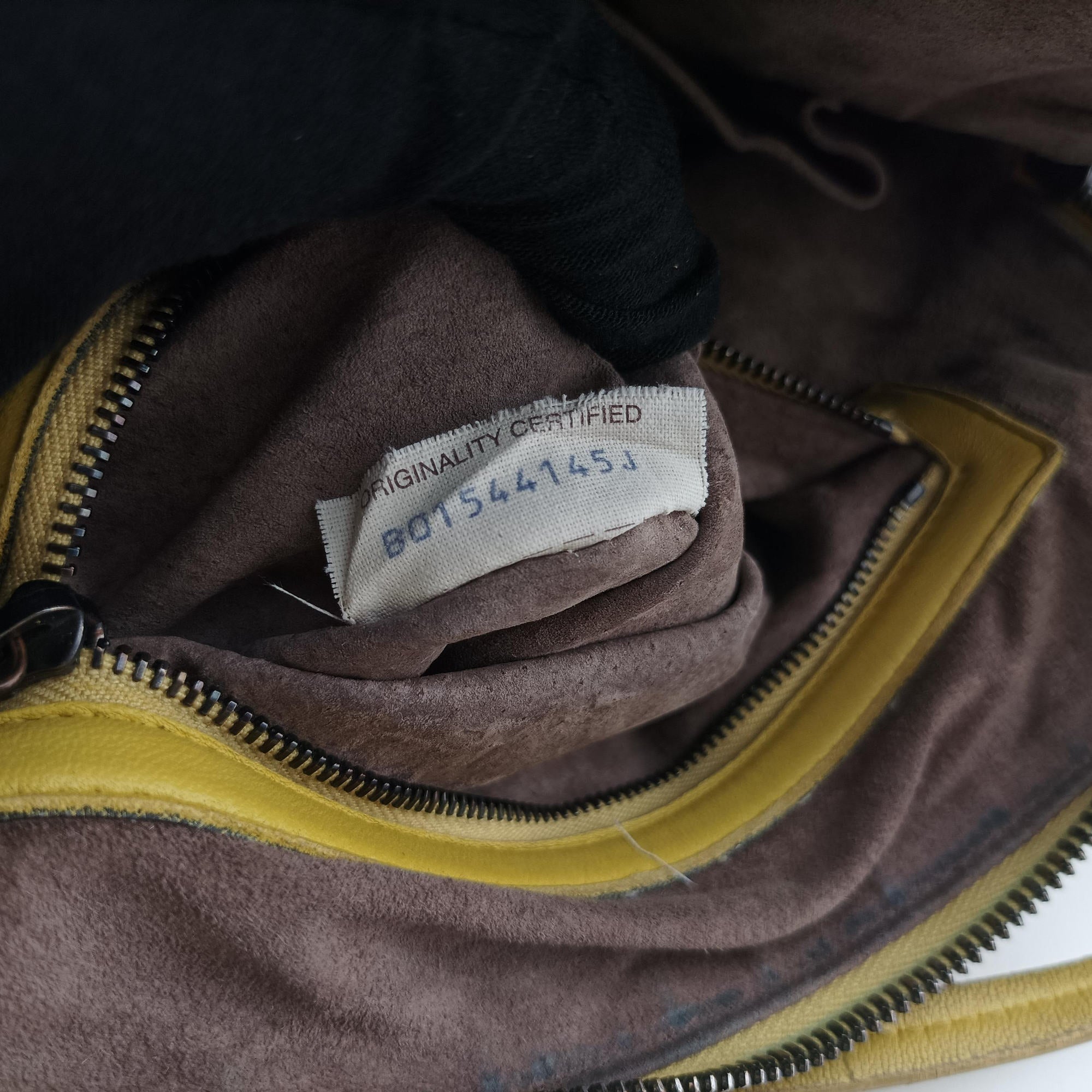 NODINI Intrecciato Yellow lambskin B01544145Jノディーニ イントレチャート イエロー ラムスキン B01544145J
