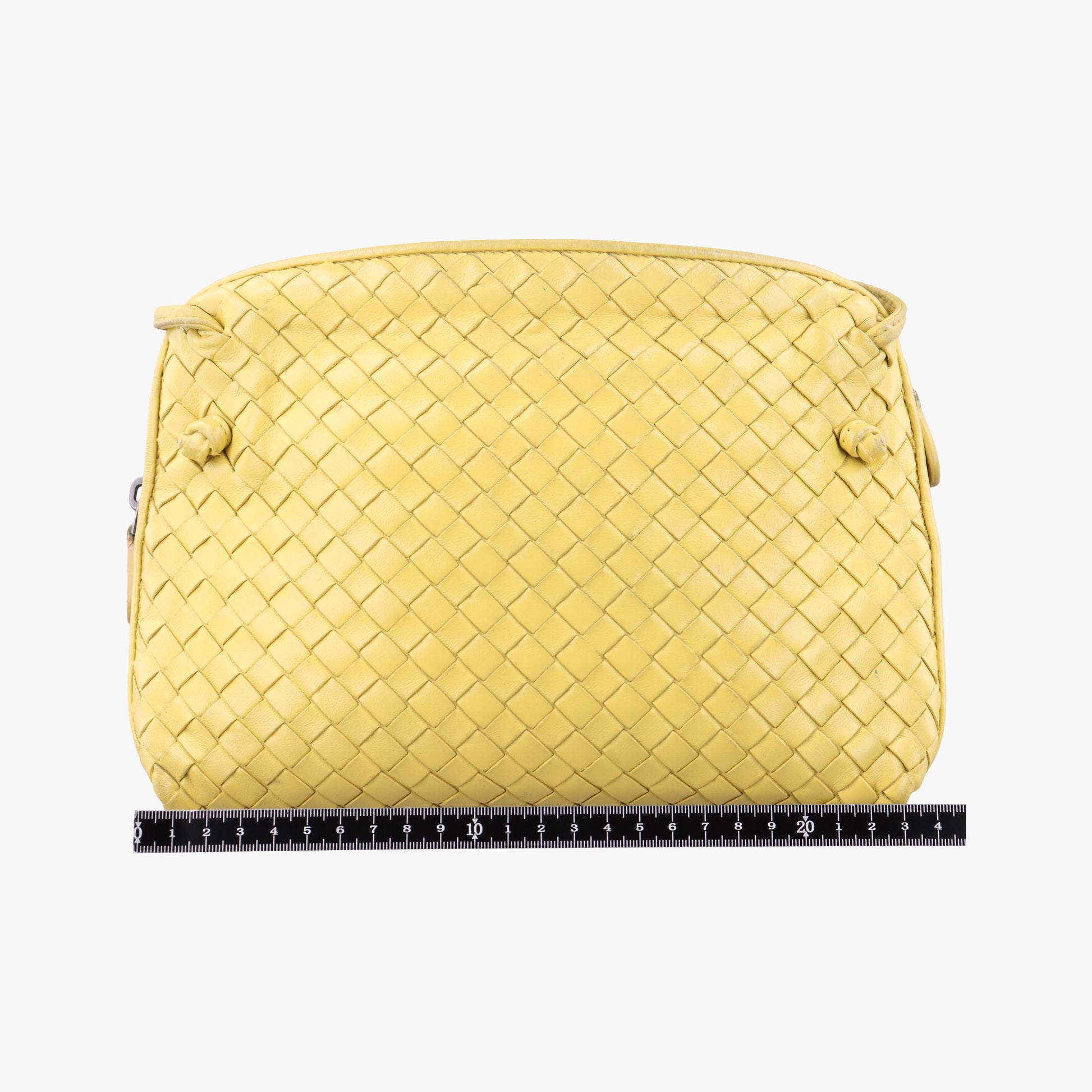 NODINI Intrecciato Yellow lambskin B01544145Jノディーニ イントレチャート イエロー ラムスキン B01544145J