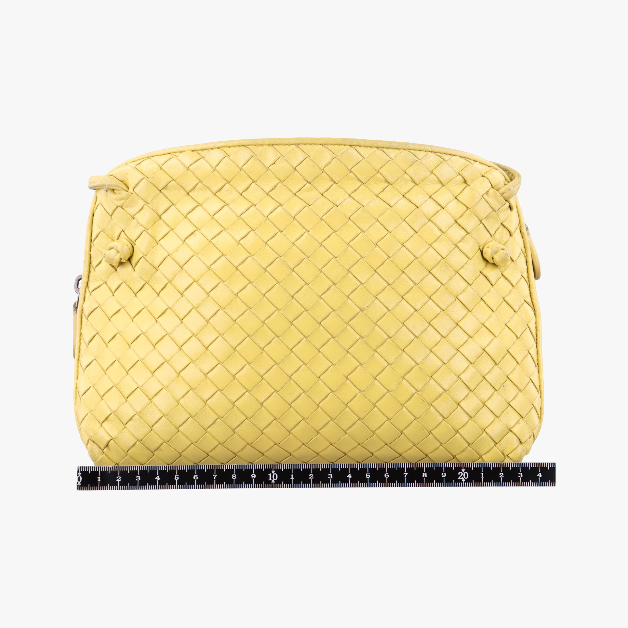 NODINI Intrecciato Yellow lambskin B01544145Jノディーニ イントレチャート イエロー ラムスキン B01544145J