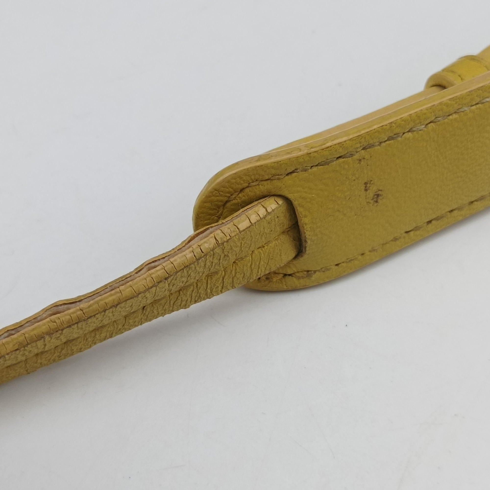 NODINI Intrecciato Yellow lambskin B01544145Jノディーニ イントレチャート イエロー ラムスキン B01544145J